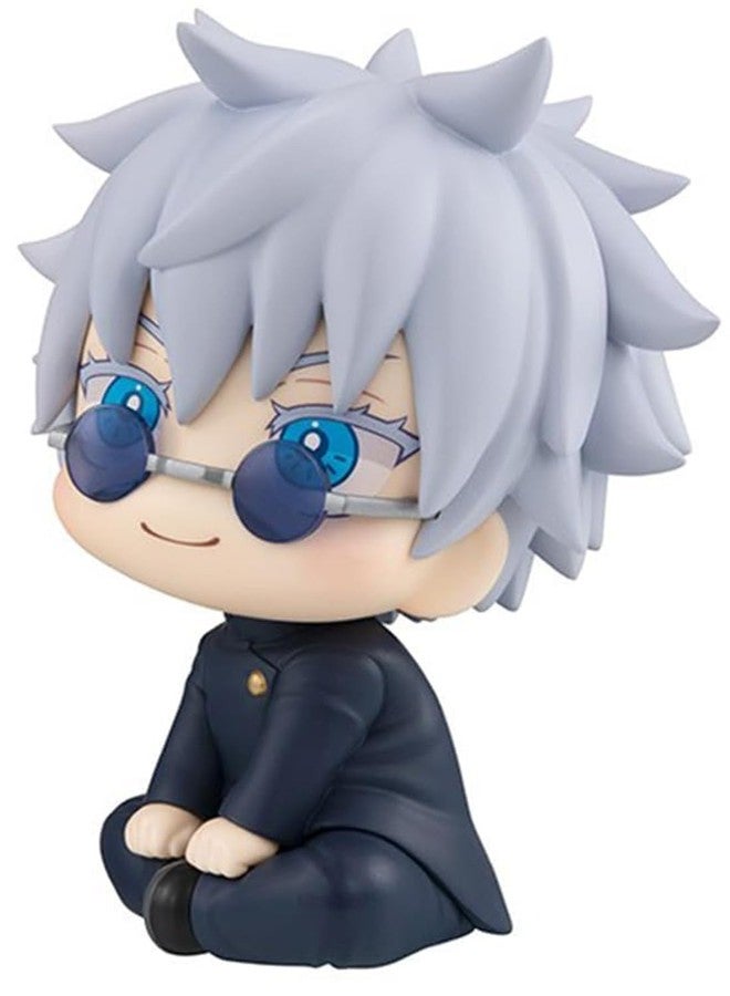 FowWelt شخصية كرتونية FowWelt Anime Q Posket Jujutsu Kaisen Gojo ارتفاع - 10 سم متعدد الألوان PVC | جوجو وهج يجلس السمين (جوجو - كبير) - Image 2